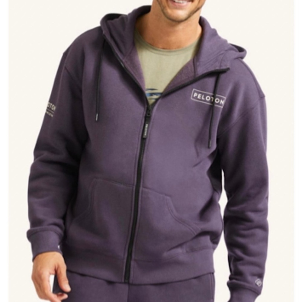 Peloton | NWT Purple Heavyweight Full Zip Hoodie Fitness Sweatshirt